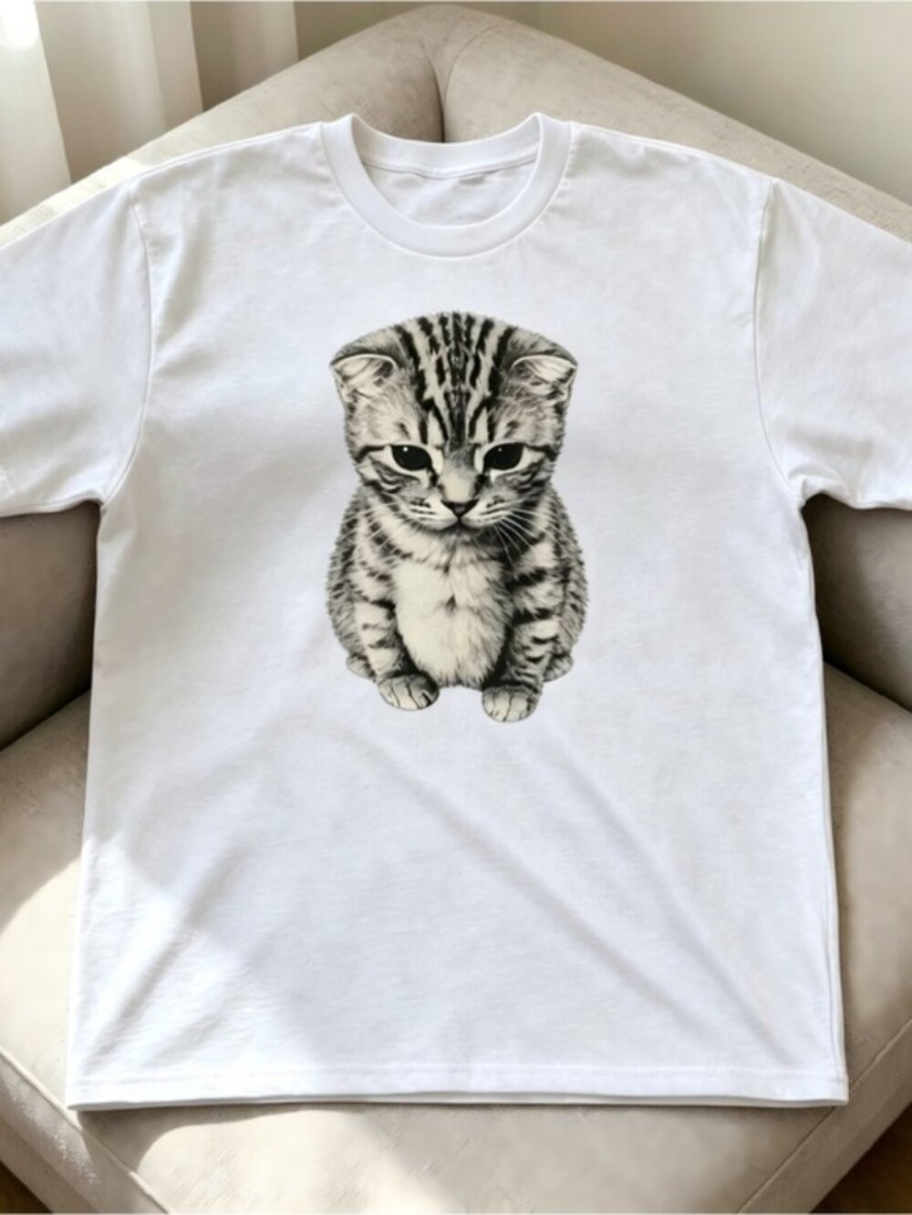 Cat Graphic white Women Men T-shirt unisex